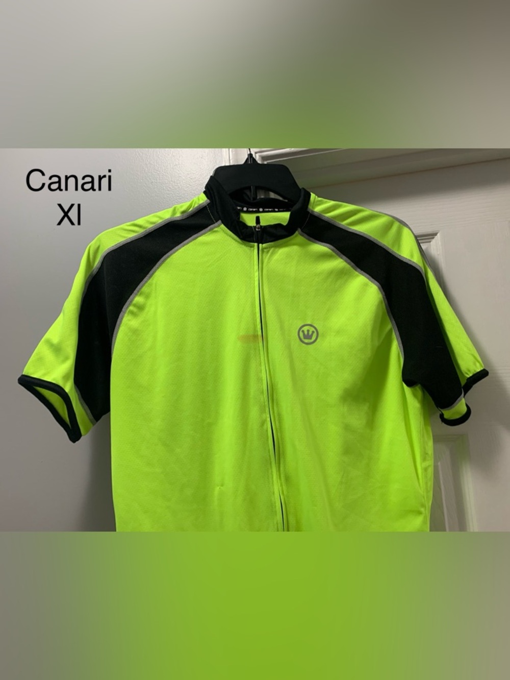 Men’s Canari Neon Yellow & Black Cycling Jersey XL